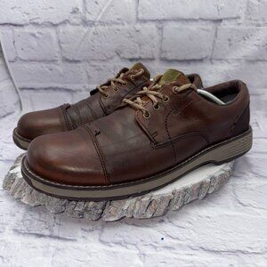Merrell Men's Dark Brown Leather Cap Toe Oxford Performance Shoes Size 13